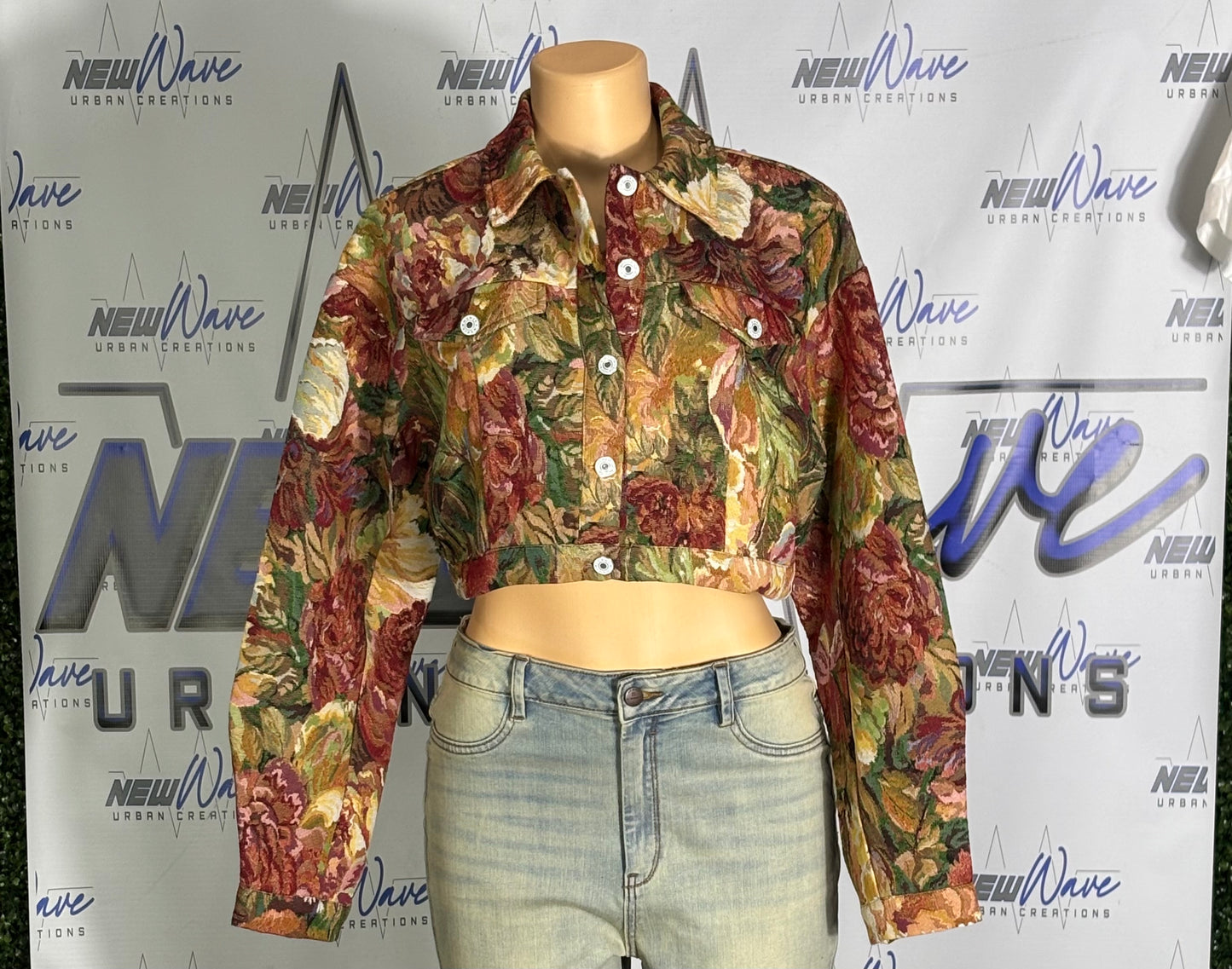 FLORAL CROP JACKET