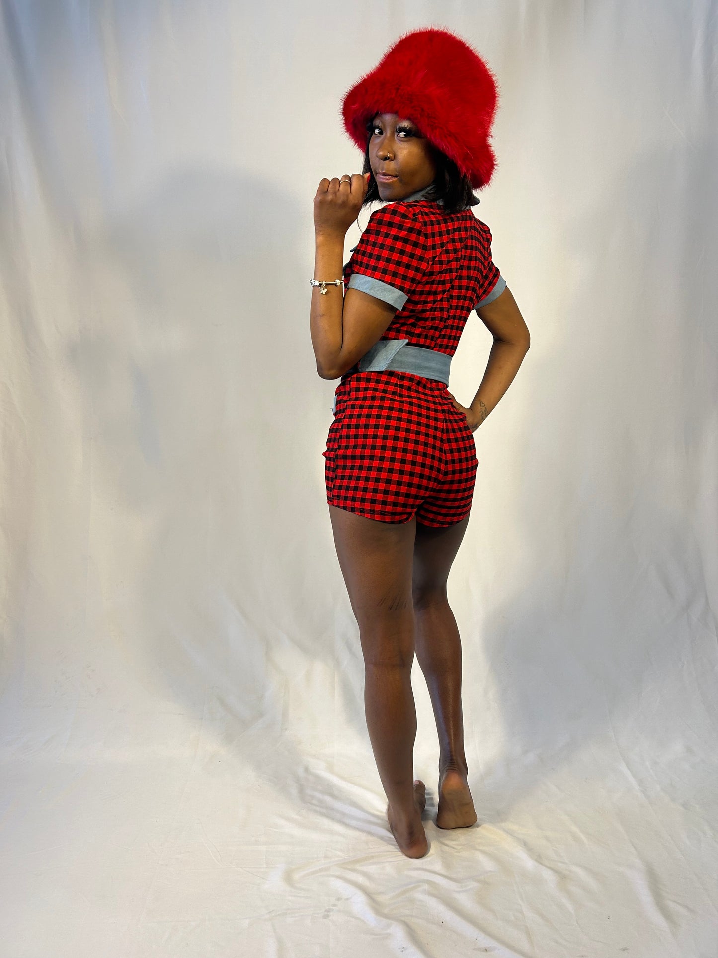 CHIC CHECKERED ROMPER