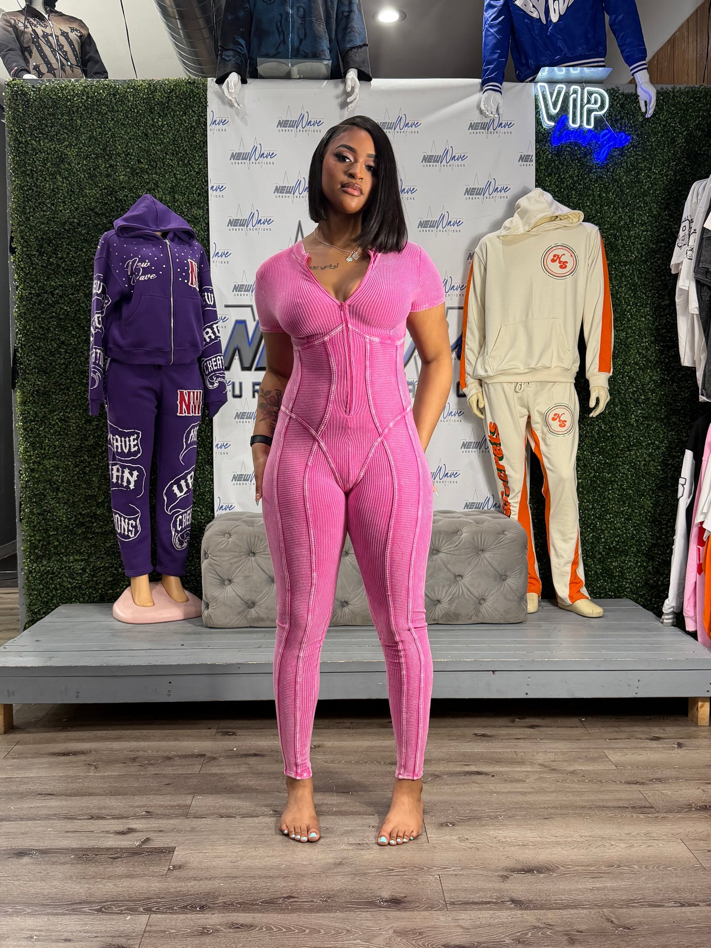 ZIP UP JUMPSUIT