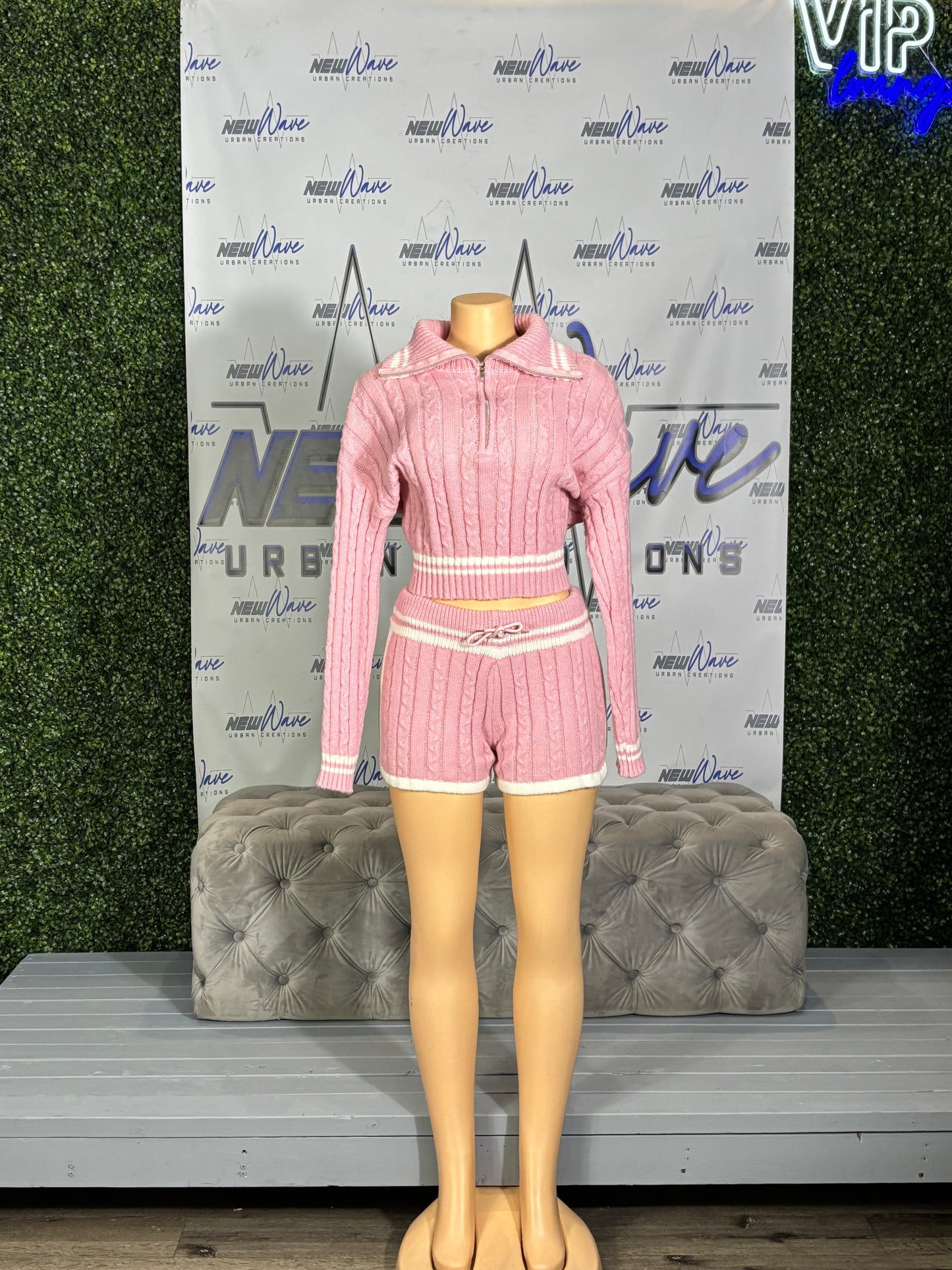 SWEATER SHORT SET