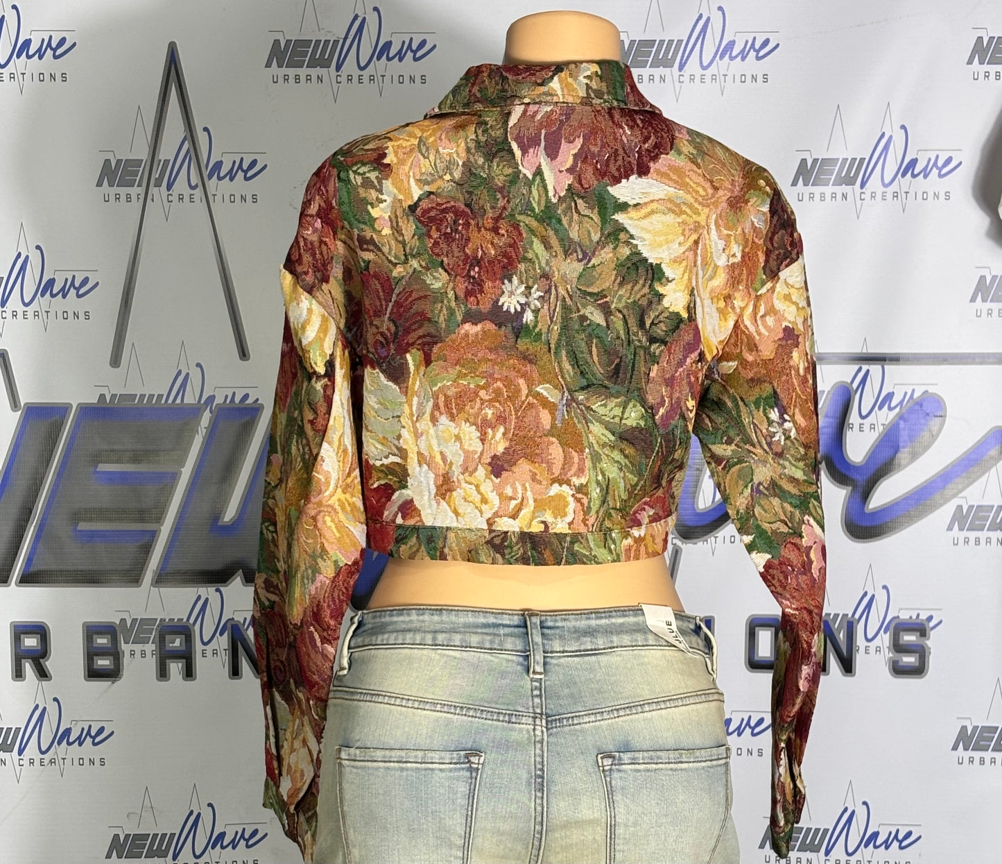 FLORAL CROP JACKET