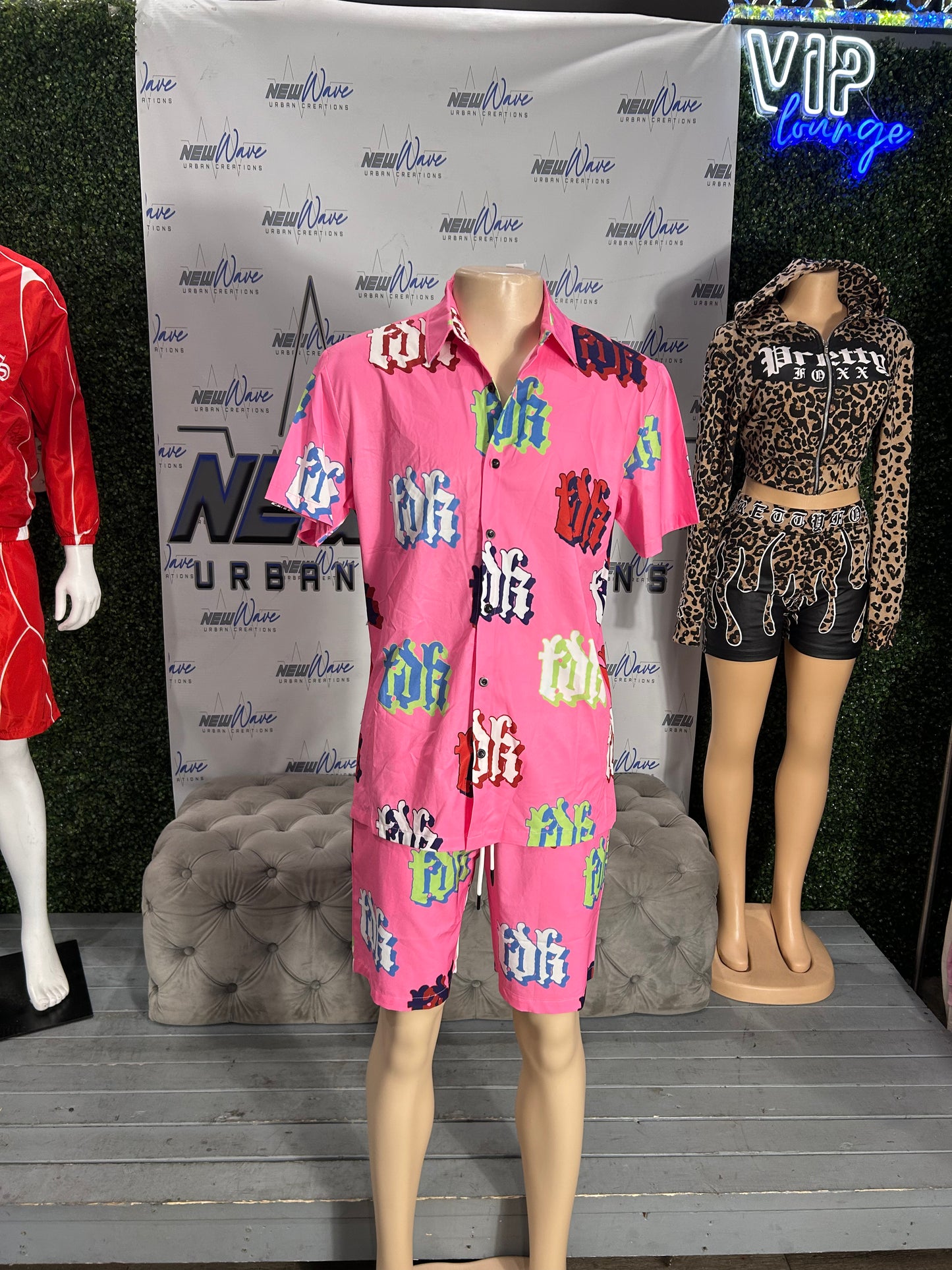 TDK Button Up Short Set