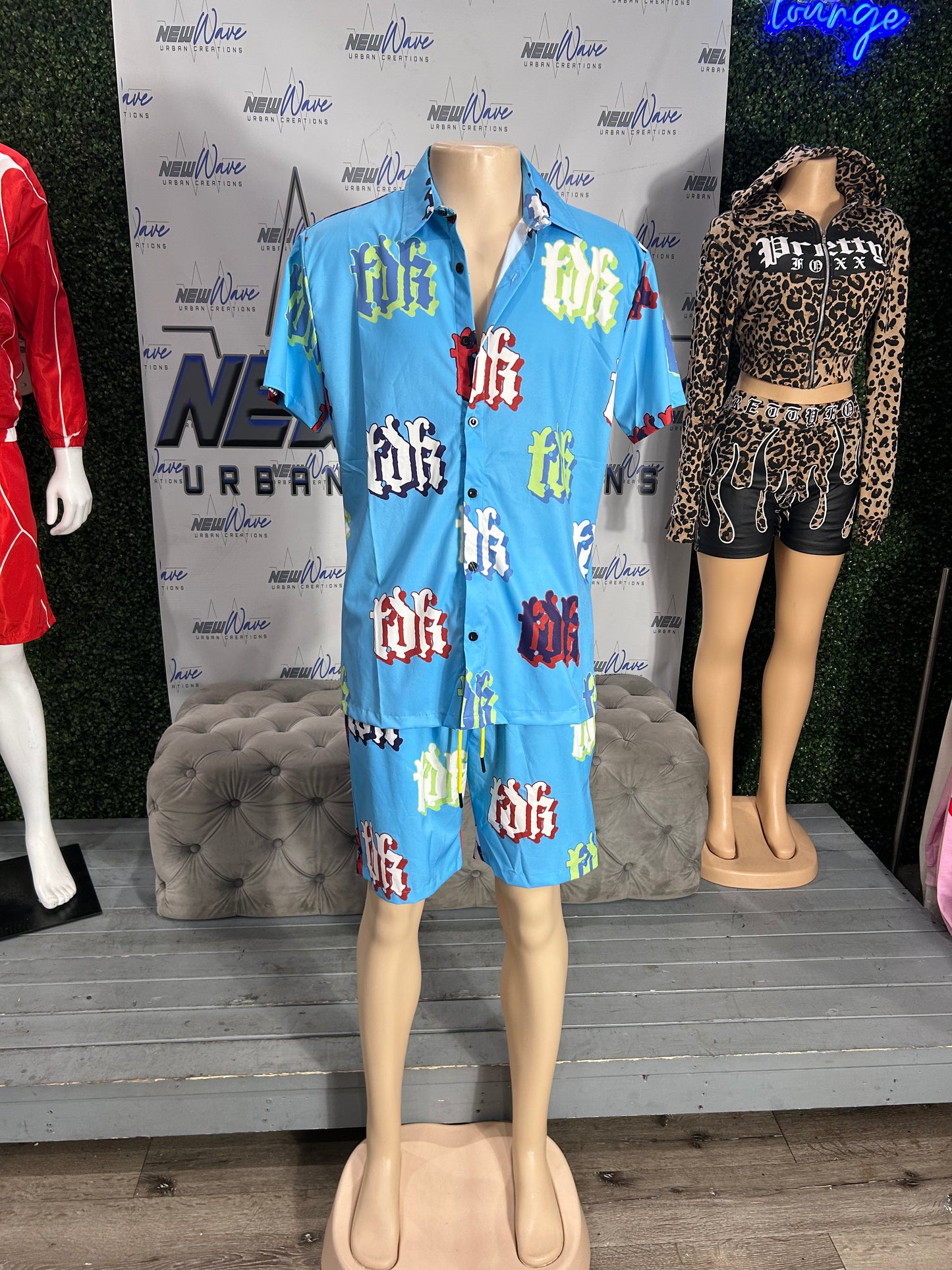 TDK Button Up Short Set